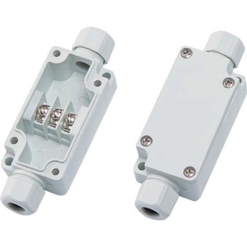 タカチ ケーブルグランド付端子ボックス(JAN付き) W65×H33×D24 ライトグレー TMC-3PG-TR