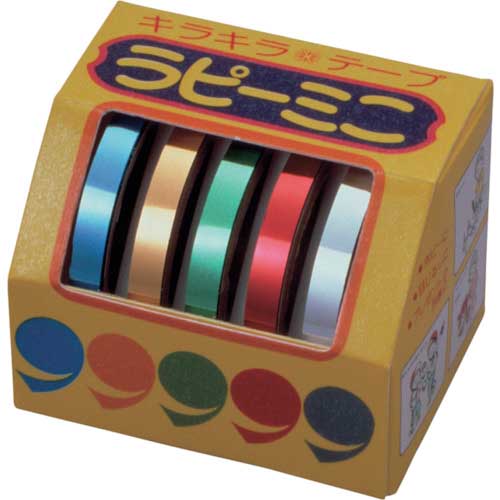 【廃番】セメダイン ラピーミニ (金・銀・赤・青・緑5色セット) 5mm×3m/箱(キラキラテープ) TP-275 TP275