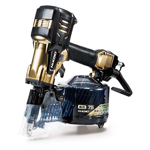 HiKOKI 高圧ロール釘打機 75mm ハイゴールド パワー切替機構付 NV75HR2-S