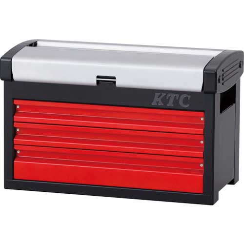 KTC スチール製工具箱 チェスト(3段3引出し) シルバー×レッド×ブラック 間口510×奥行275×高さ325mm EKR-103A