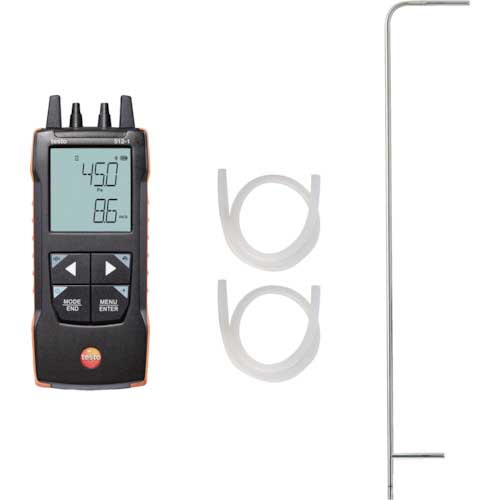 【廃番】TESTO 差圧式風速計 512-1 セット1 TESTO512-1 PITOTSET1