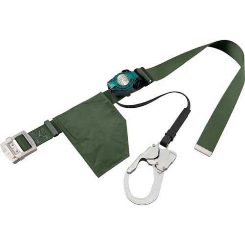 タイタン RICORO-Nライト ロック装置付巻取器式胴ベルト グリーン RA507N-GR