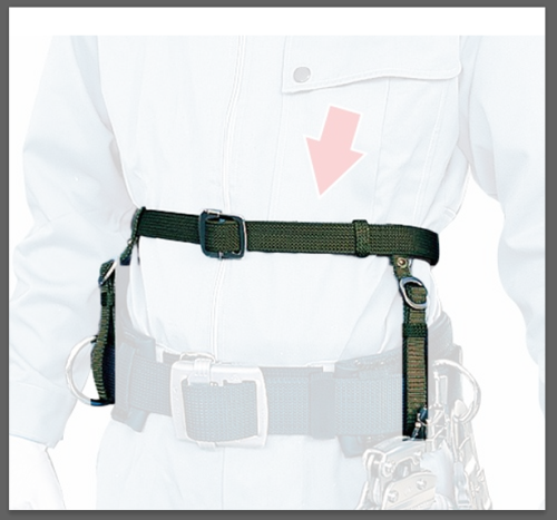 藤井電工 ツヨロン 柱上安全帯用補助用ベルト 補助帯 T-565 紺色 ベルト幅25mm Lサイズ T-565-BL2-L-BX