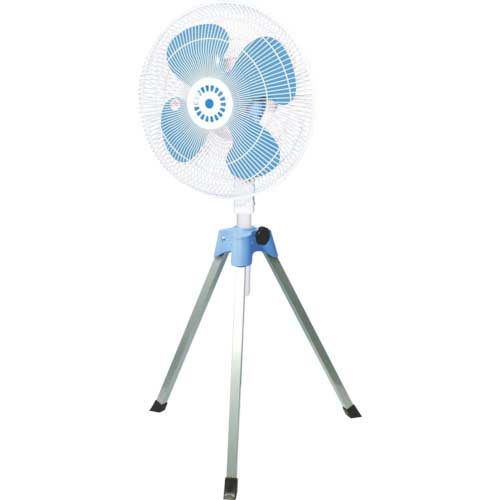 【廃番】NICHIDO 工場扇 密閉型(防塵型) アース付ポッキンプラグ仕様 三脚折りたたみ式 KO-C450E