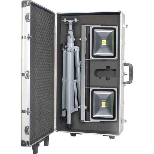 【廃番】日動 LED作業灯 30W 二灯式三脚BOX付 LPR-S30LW-3ME-ABOX