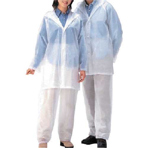 カジメイク 1550 EVAレインスーツ クリア L 1550-90-L