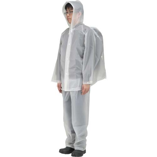 カジメイク EVAレインスーツ(マチ付リュックサック) クリア LL 1560-90-LL