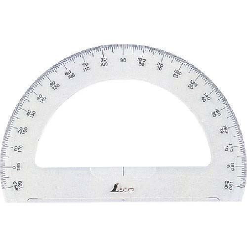 シンワ 分度器180°15cm半円 74918