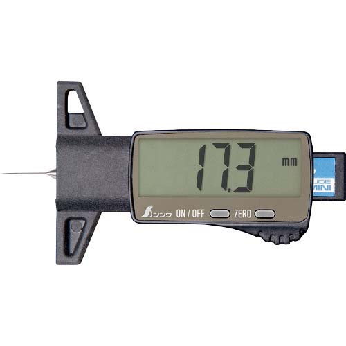 シンワ デジタルデップスゲージ ミニ 25mm 金属測定子 測定ガイドセット 19310