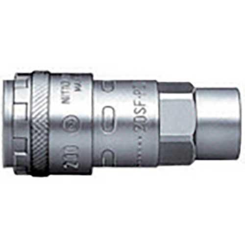 日東 おねじ取付用ソケット ハイカプラ200 鋼鉄製 相手側取付ねじサイズR1/2(71216) 200-40SF STEEL NBR