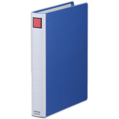 KING JIM キングファイル スーパードッチ<脱・着>イージー A4タテ型 青 とじ厚30mm 300枚 2473A-B