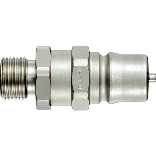 日東 HSPカプラプラグ おねじタイプ/平行ねじ・めすシート 相手側取付サイズG3/8(08387) 3HP-GS STEEL NBR