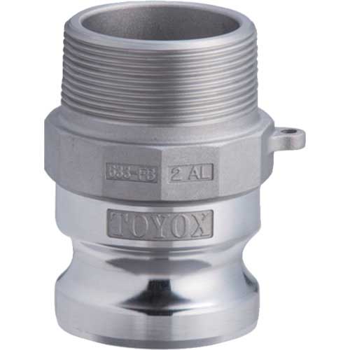 【廃番】トヨックス カムロック アダプター オネジ アルミ 633-FB 8インチ AL 633-FB-8-AL