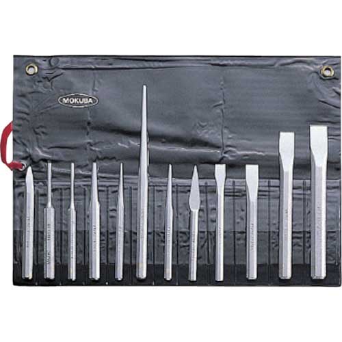 【廃番】モクバ印 タガネセット (袋入り) 12本組 A6-12