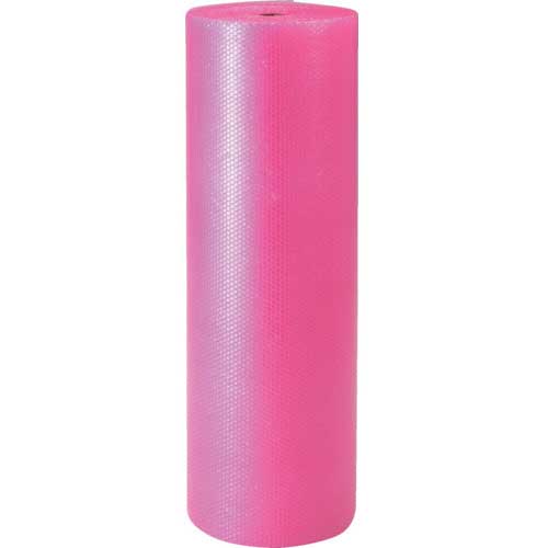 【廃番】ミナ 気泡緩衝材 エアーキャップ ロール品 ♯C80EP 4mm×1200mm×42m 帯電防止品 ピンク ACC80EPX1200X42M