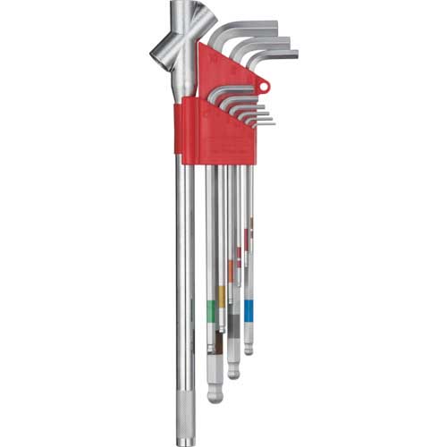 BONDHUS ハイトルク・ボールポイント・L―レンチセット ハンドル付 セット9本組(1.5-10mm) No.39099 BLX9MBB