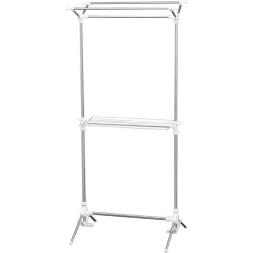 アイリスオーヤマ 527182 ステンレス室内物干し ホワイト CLS-800SER