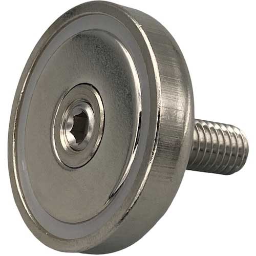 ラクテム マグネット(ネオジキャップ磁石) 丸型おねじ 滑り止めゴム付 Φ25-20 NMYM25-20