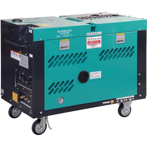 スーパー工業 ディーゼルエンジン式温水高圧洗浄機 SEL-1425V-3 防音タイプ