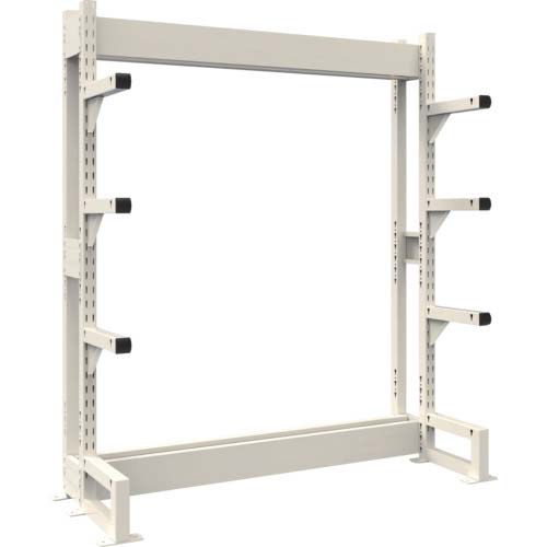 TRUSCO ボルトレス長尺保管棚M3 単式基本1200X450XH2100 4段 VRM37454