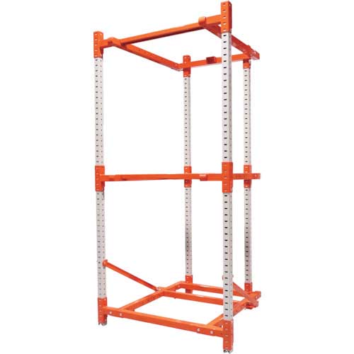 SANSHIN 多段式パレット保管テナー ”ワンピーステナー” フレキシブルタイプ 3段 2800×1100×1000 WP2811103B-SG