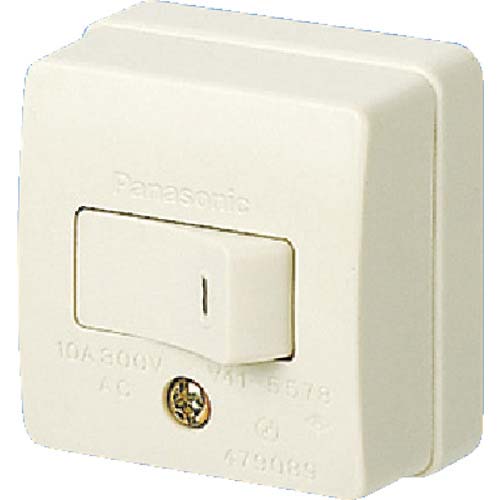 Panasonic 10A角型タンブラスイッチB(片切) WS3001W