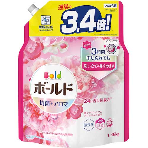 P&G ボールド 洗濯洗剤 液体 プレミアムブロッサム つめかえ用 超ジャンボ 1360g 414249