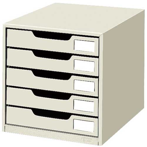 KOKUYO レターケーススチール引き出しタイプA4縦 片引5段 LC-5M 50480913