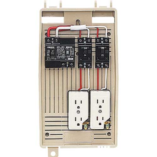 未来 屋外電力用仮設ボックス (漏電しゃ断器・分岐ブレーカ・コンセント内蔵) 2L-2C