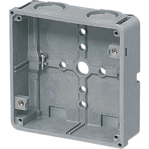 未来 埋込四角アウトレットボックス (極薄型) CDO-4ASS