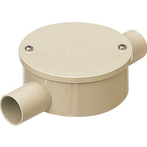 未来 露出用丸形ボックスカブセ蓋2方 PVM22-2SKJ