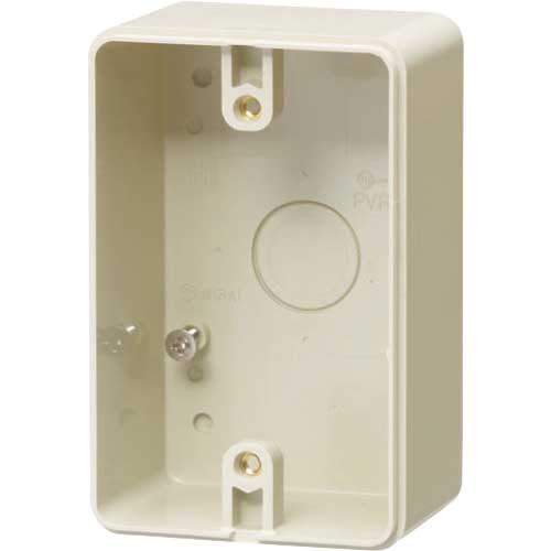 未来 露出スイッチボックス(防水コンセント用・片側接地タイプ) PVR-0BC0J
