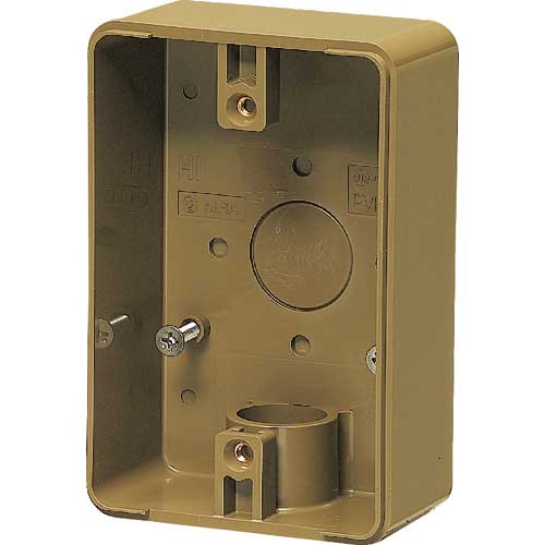 未来 露出スイッチボックス(防水コンセント用) PVR16-BC1LB