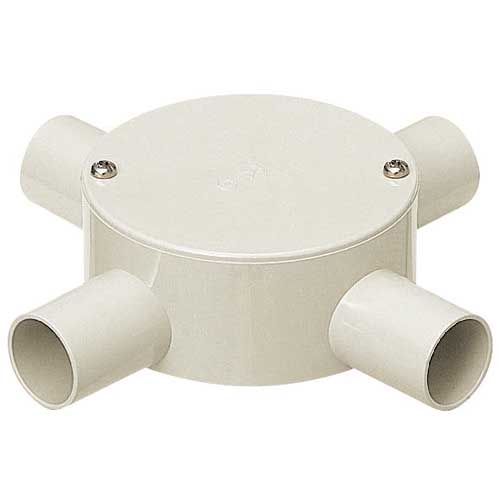 未来 露出用丸形ボックス(平蓋) PVM16-4M