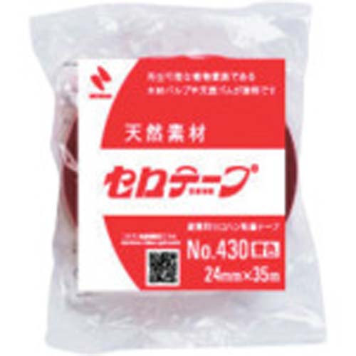 【廃番】ニチバン 着色セロテープ NO.430 赤 24mmX35m 4301-24