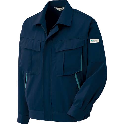 ミドリ安全 春夏 エコ帯電防止 長袖ブルゾン ネイビー M RCS 2587-UE-M