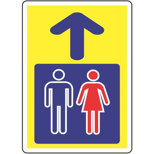 ミドリ安全 ベルデビバフロアステッカー お手洗い VFS-1007