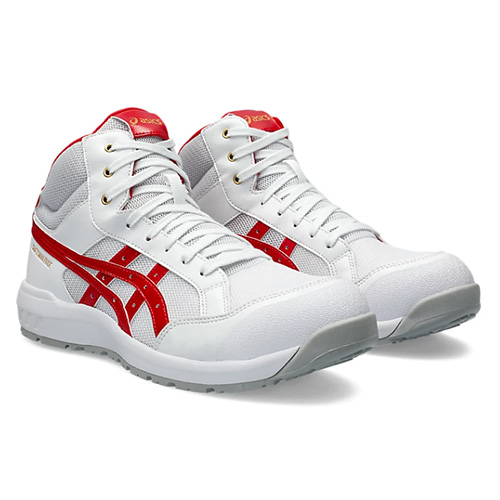 アシックス　ウィンジョブCP212　AC　ホワイト×ピュアゴールド　28．0cm 　1271A045.10128.0 送料込□asicsアシックス作業用靴 ウィンジョブCP212 AC 101