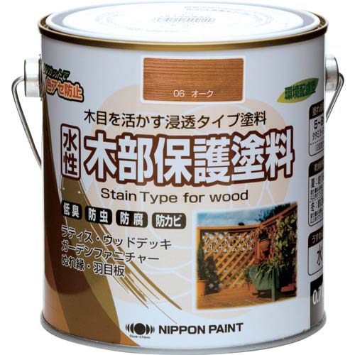 ニッぺ 水性木部保護塗料 0.7L オーク HXY006-0.7 4976124544156