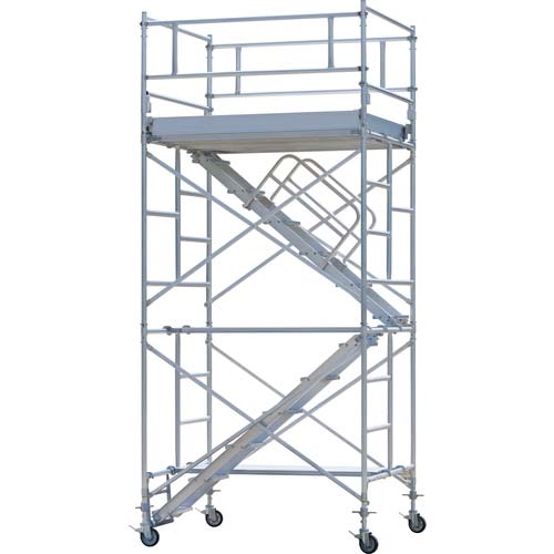 【廃番】PiCa アルミパイプ製移動式足場ARA-A型内階段仕様 2段 ARA-2UB