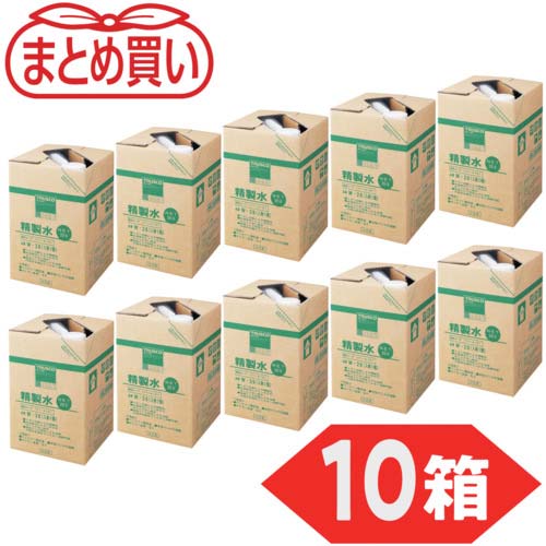TRUSCO まとめ買い 精製水 20L 10箱セット W-20-10CS