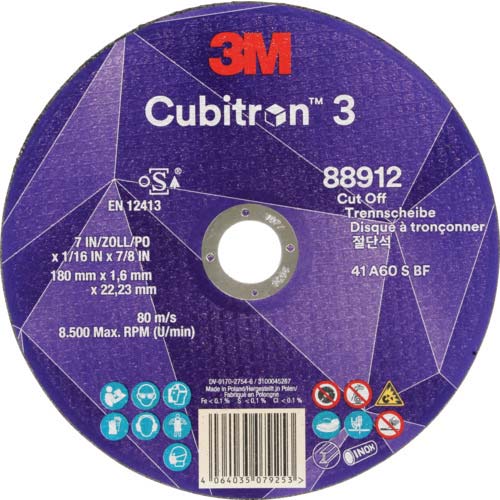 3M キュービトロン3 切断砥石 7COW88912 180mm