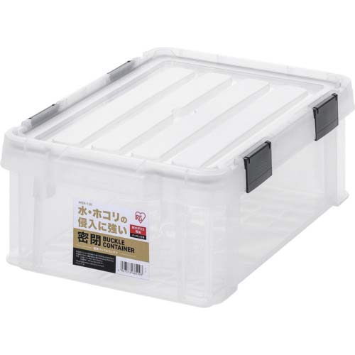 アイリスオーヤマ 299227 密閉バックルコンテナ クリア/チャコールグレー MBR-13R-CH