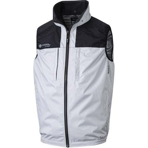 NSP 空調服 NC-1142 2L シルバー　ノースリーブ NSP 空調服 NC-1142 Nクールウェア ベスト上部ファン 胸ポケ(服3L