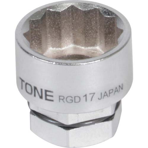 TONE ソケット(12角・めがね用) 対辺寸法10mm 全長17mm RGD-10
