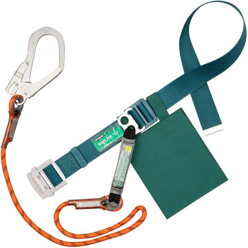 藤井電工 ツヨロン 胴ベルト型墜落制止用器具(ロープタイプ) Gブレード(オレンジ) 青緑 Mサイズ 幅50MM×長さ1200MM TBGB593BGORMBP