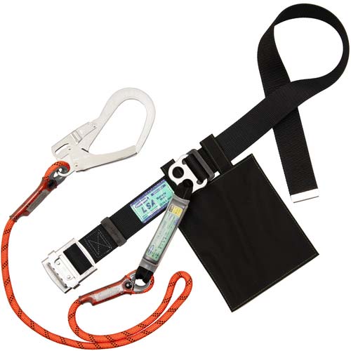 藤井電工 ツヨロン 胴ベルト型墜落制止用器具(ロープタイプ) Gブレード(オレンジ) 黒 Lサイズ 幅50MM×長さ1400MM TBGB599BLKORLBP