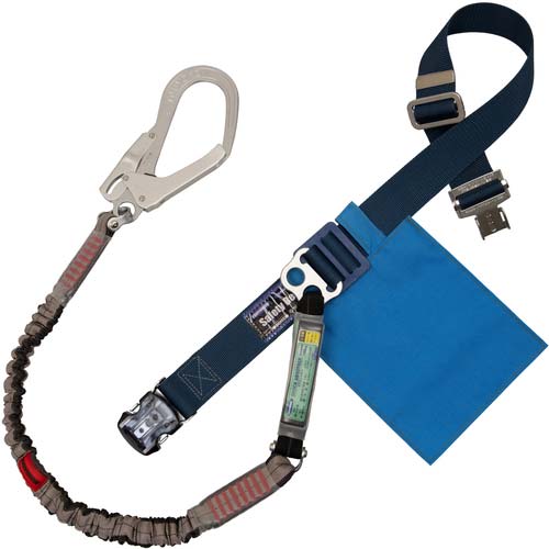 藤井電工 ツヨロン 胴ベルト型墜落制止用器具(伸縮タイプ)ノビロン(SL) 紺 Lサイズ ベルト幅50MM×長さ1400MM ワンタッチバックル仕様 TB-NV-OT593-BL2-SL-L-JAN-BP