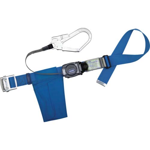 藤井電工 ツヨロン 胴ベルト型墜落制止用器具(巻取タイプ)ロック機構なし リトラ 青 Sサイズ 幅50MM×長さ1100MM TB-RN-590-BL4-S-BX
