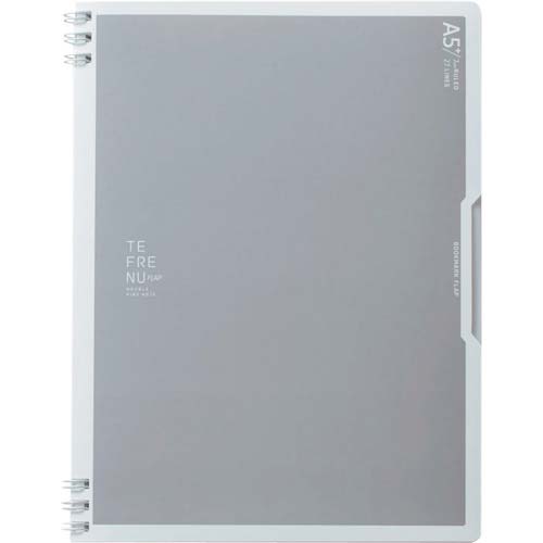 KING JIM ダブルリングノート テフレーヌ フラップ A5変形 グレー 9804TE-GY